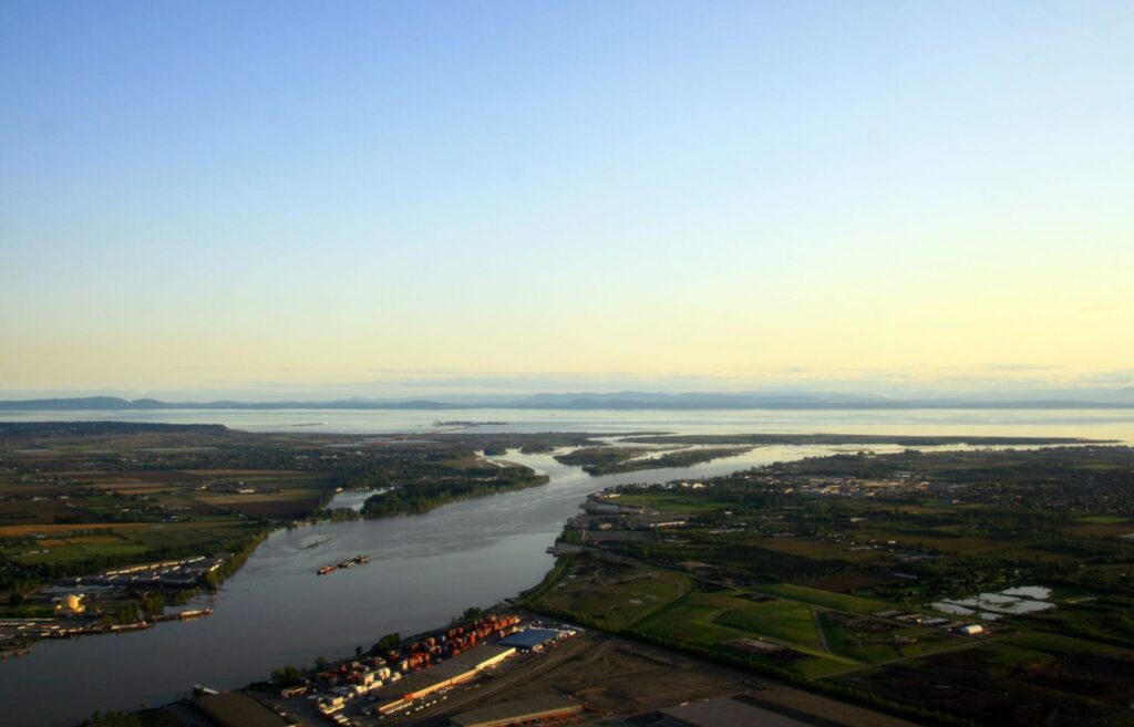 mouth of the fraser river delta bc