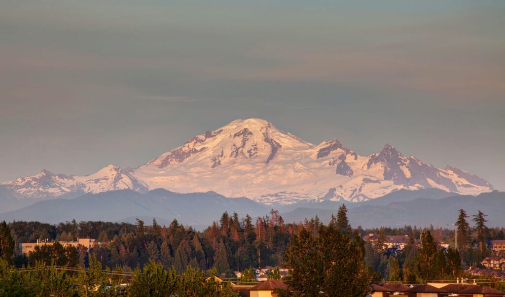 snowy mountains of langley bc