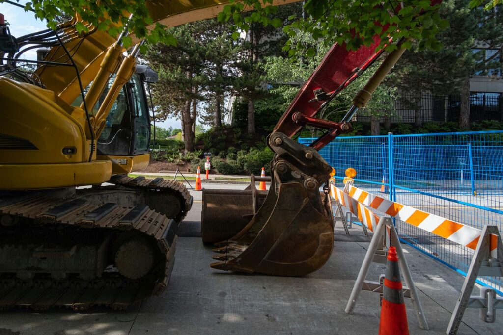 sewer and water main construction