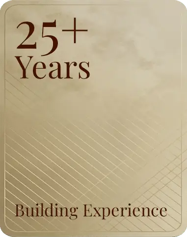 25+ years of custom home building experience