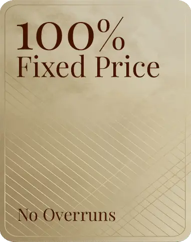 100% fixed price custom home building