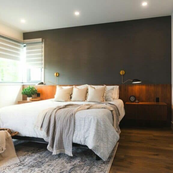 custom home master bedroom