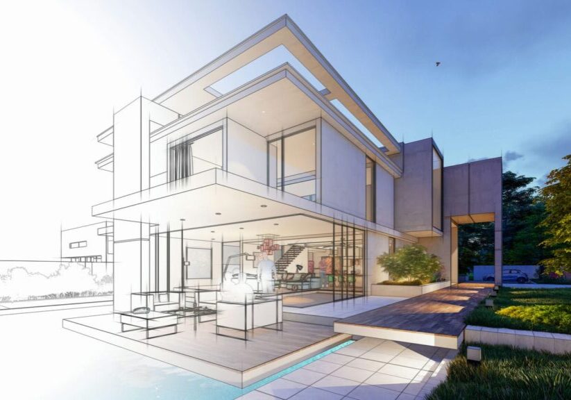 schematic design for custom home